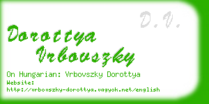 dorottya vrbovszky business card